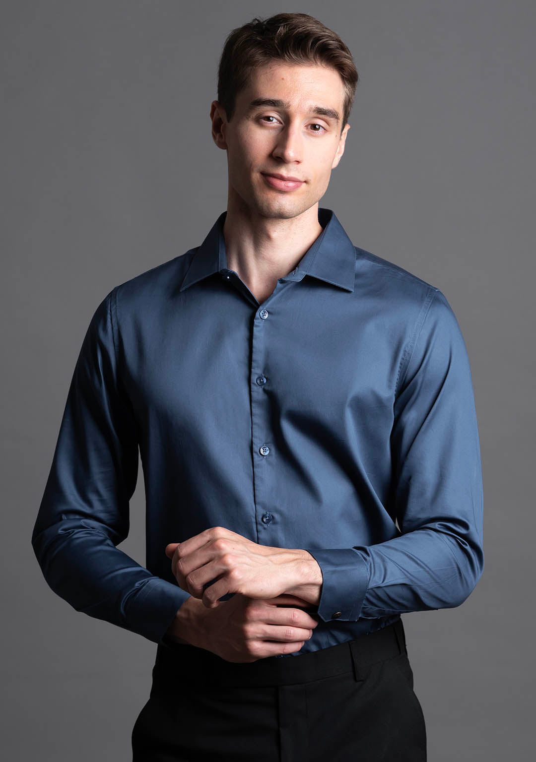 Buy Business Class Shirt in French Blue Online In India | Free Shipping –  Aristobrat