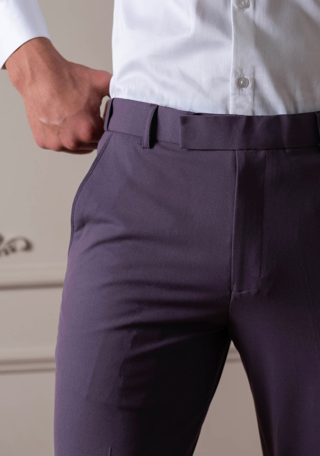 Narrow Fit Cotton Trouser - N41312 – Cottonking