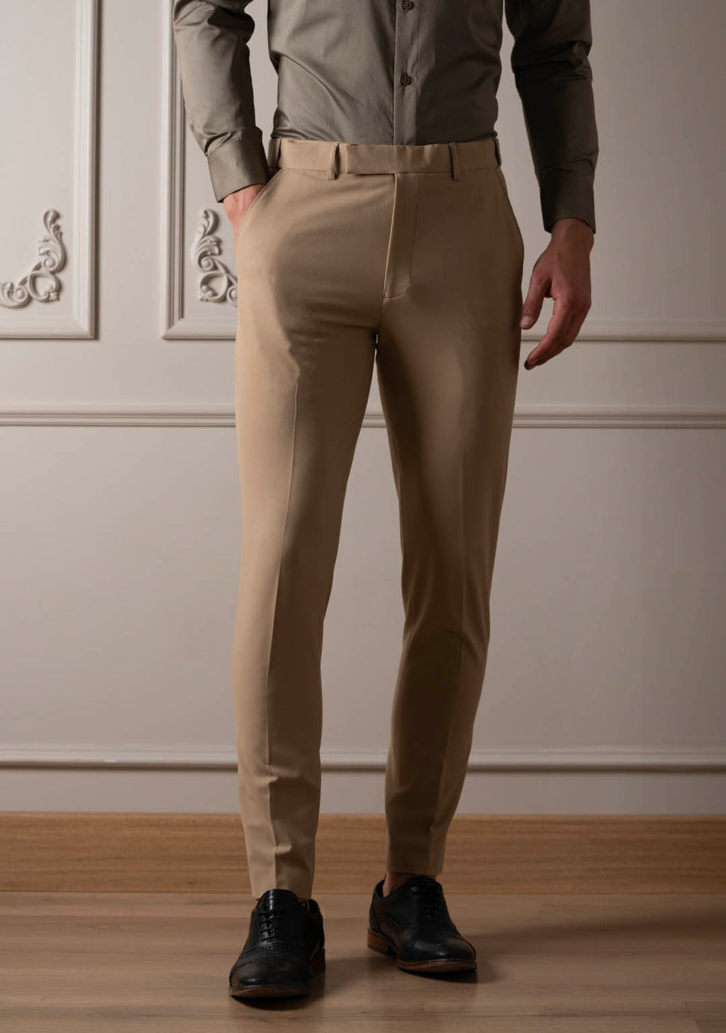 Arctic Dust Colour Formal Trousers for Men - Elite Trouser by Aristobrat