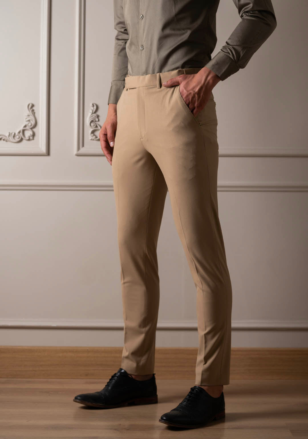 Buy Khaki Trousers & Pants for Men by BLACKBERRYS Online | Ajio.com