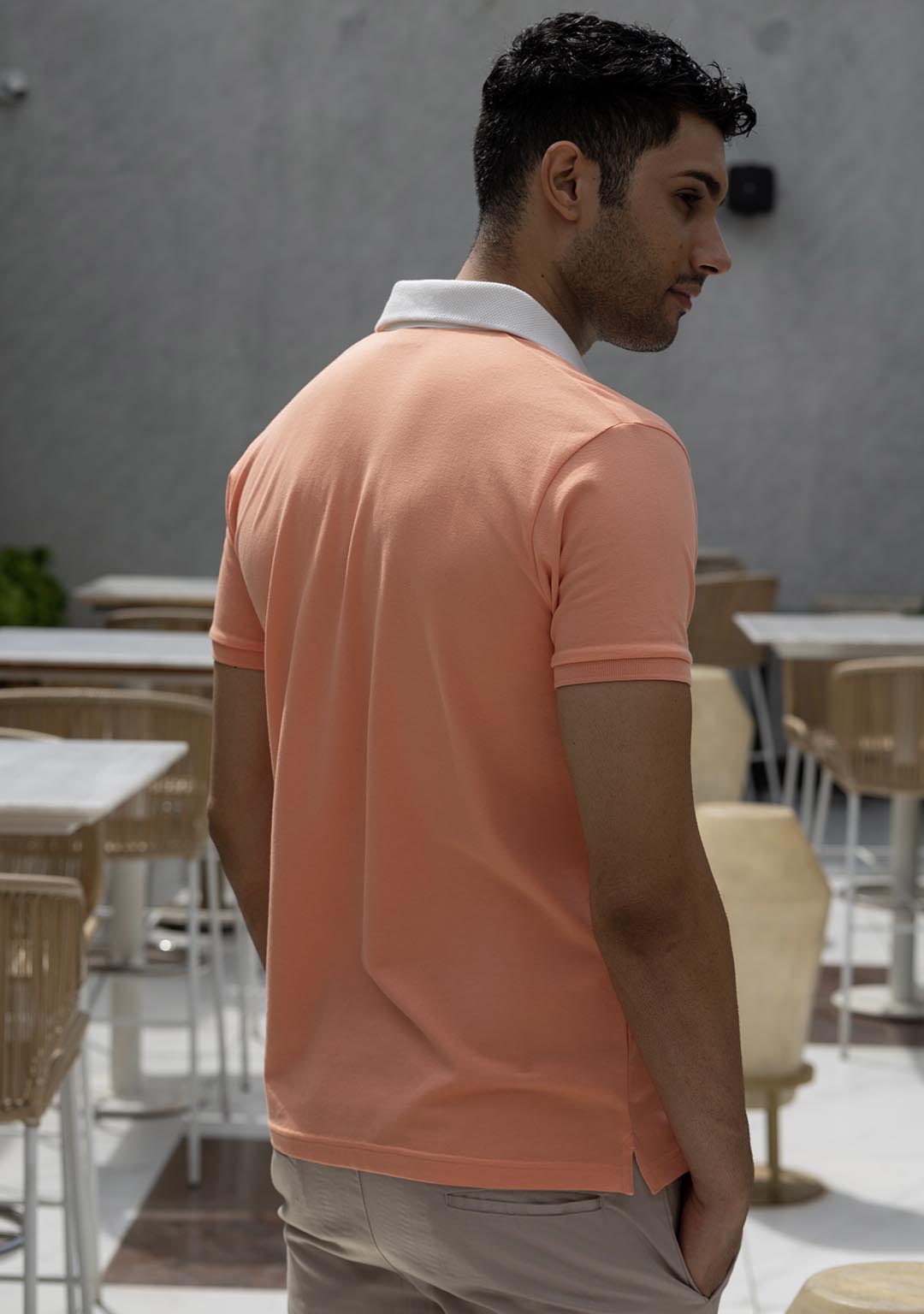 Luxury Polo in Peach Amber