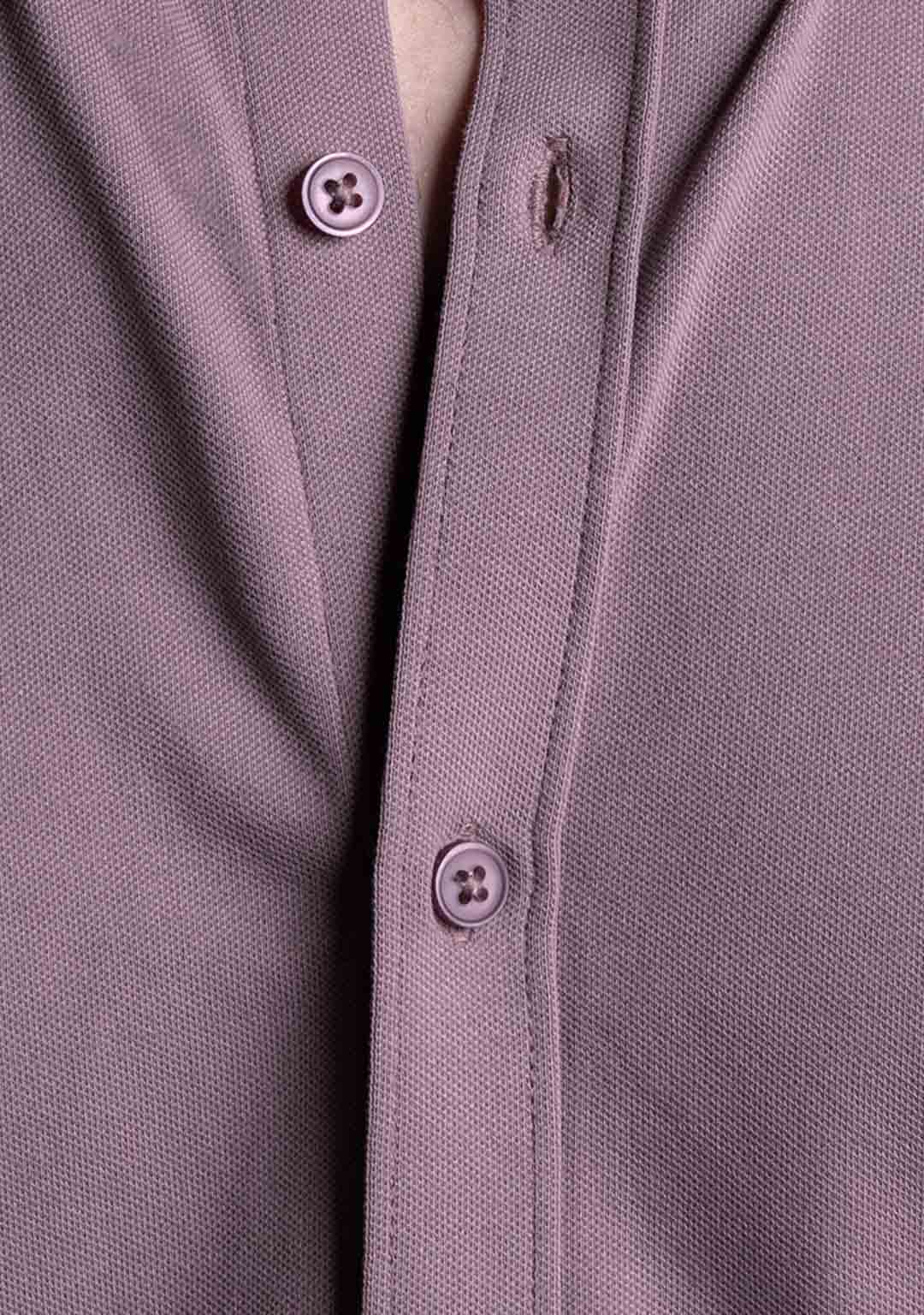 Piqué Shirt in Light Grape