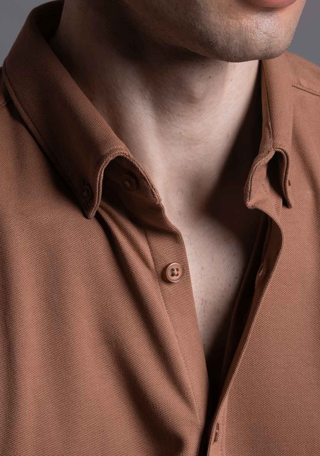 Piqué Shirt in Russet