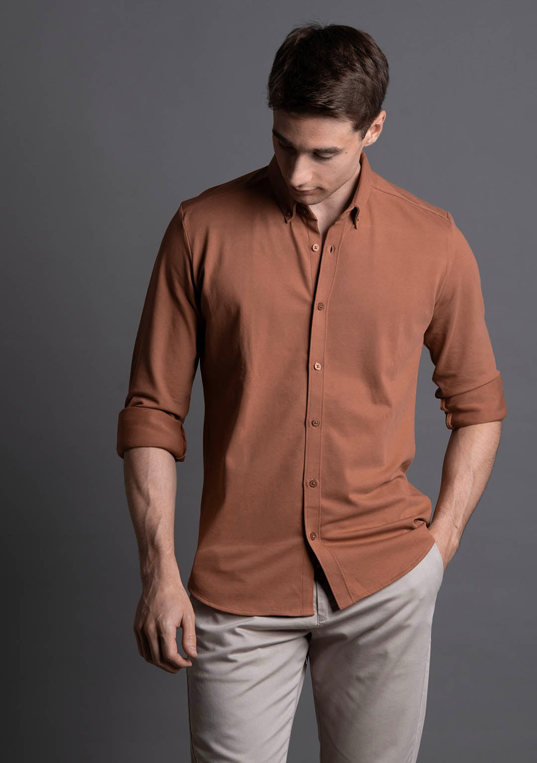 Piqué Shirt in Russet