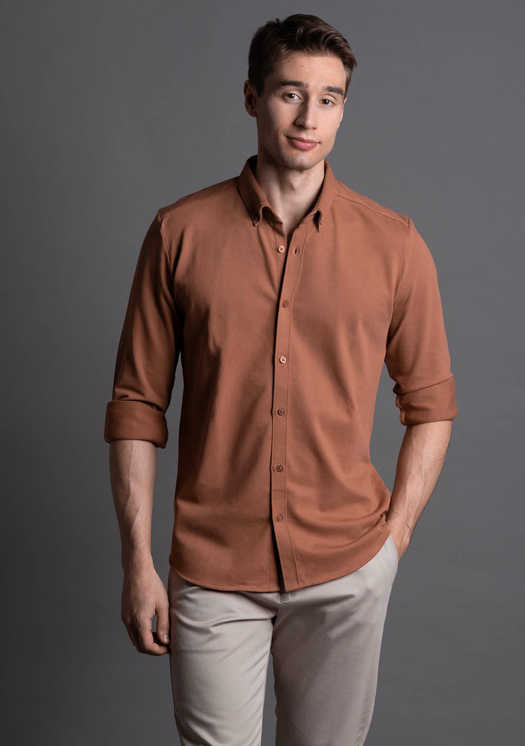 Piqué Shirt in Russet