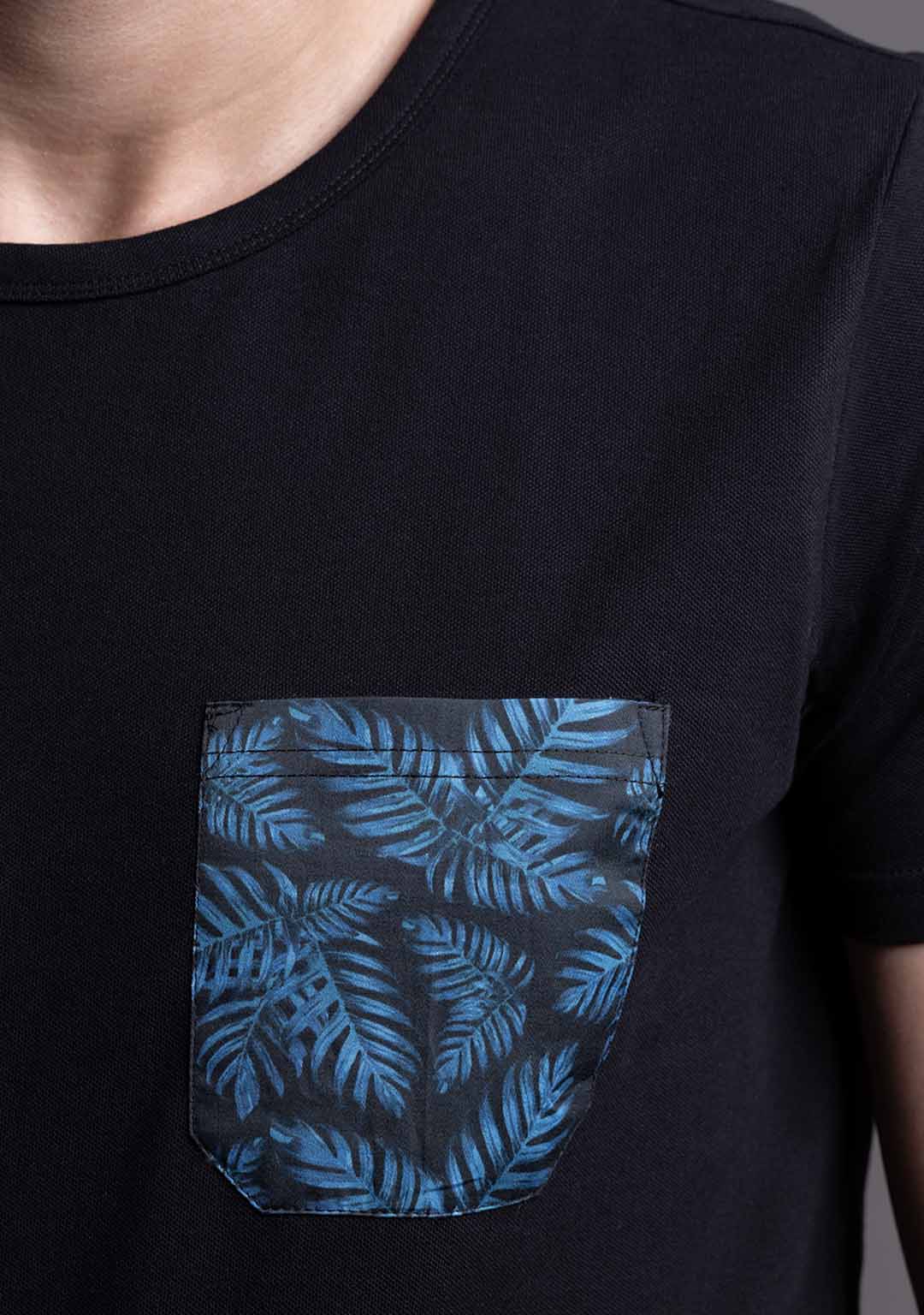 Piqué T-shirt in Midnight Oasis