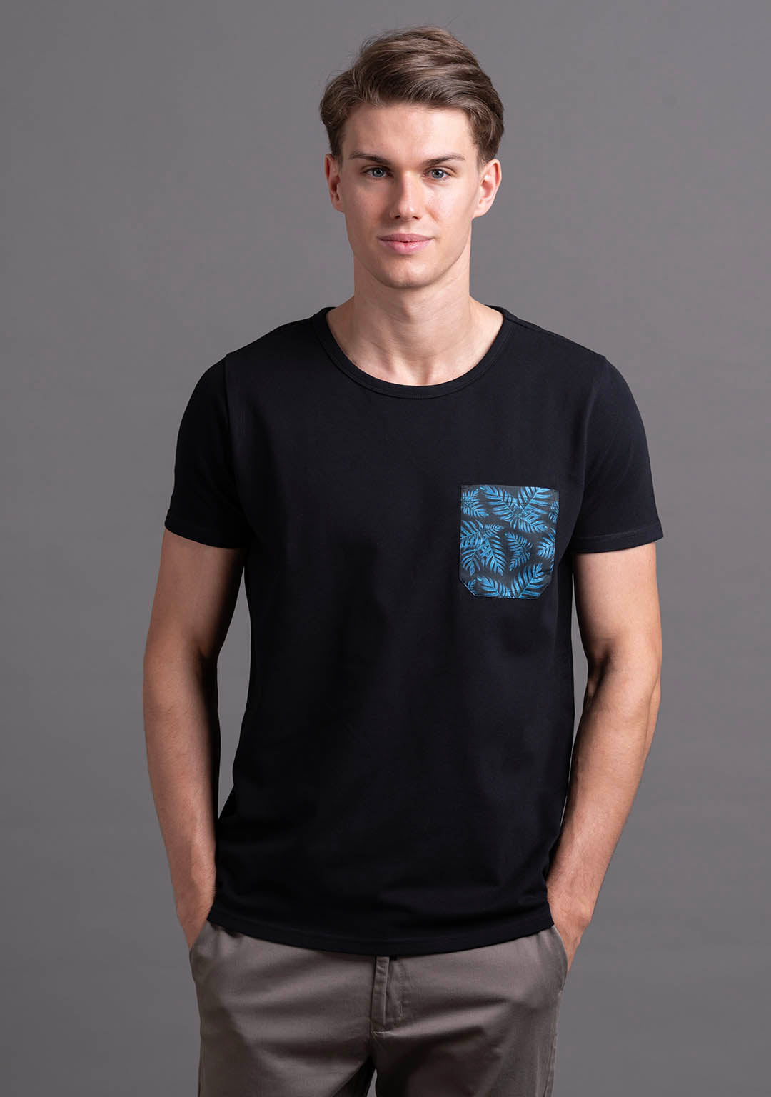 Piqué T-shirt in Midnight Oasis