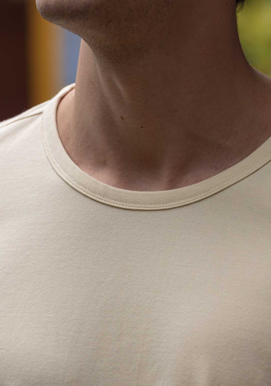 Piqué T-Shirt in Almond Milk