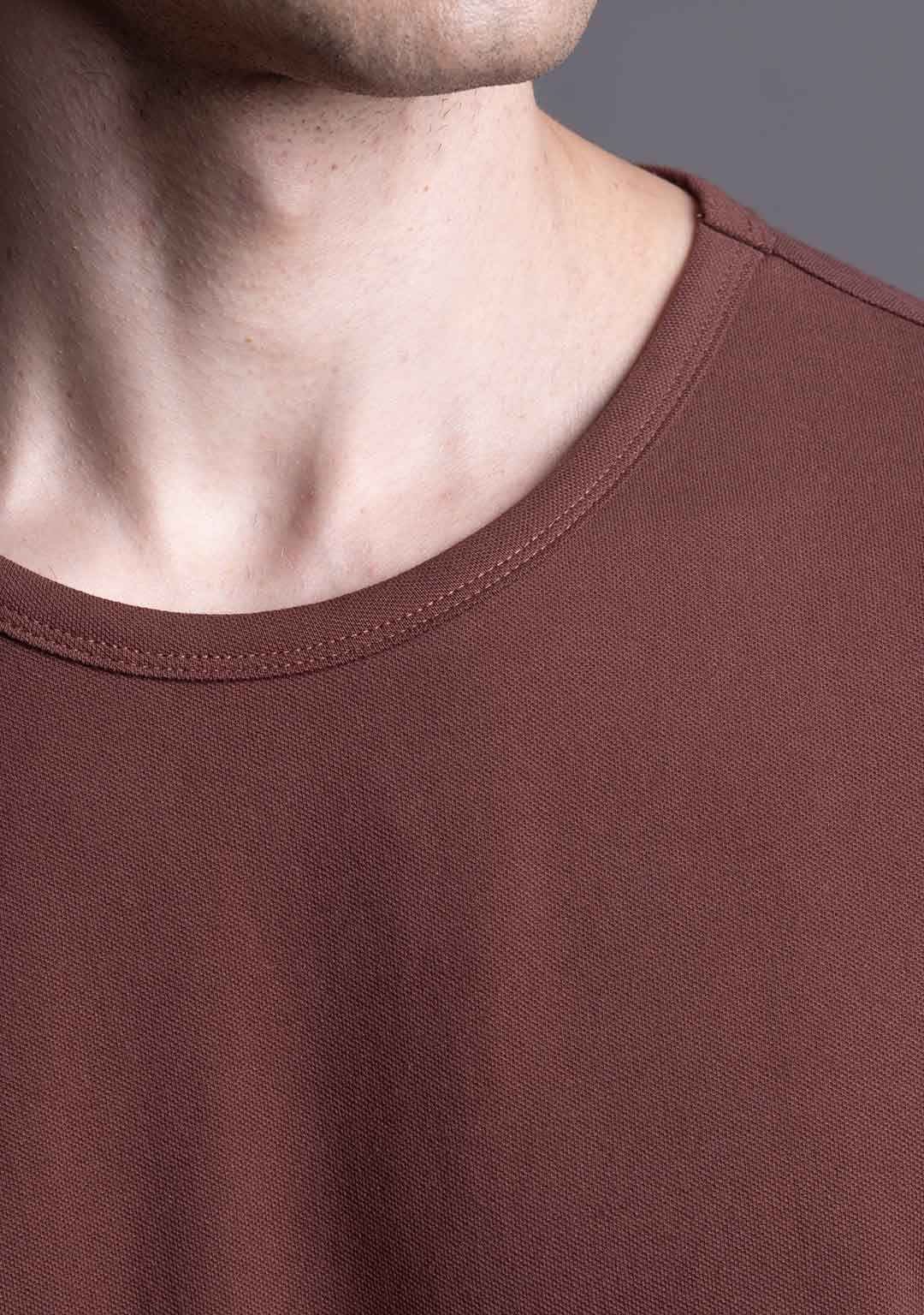 Piqué T-Shirt in Andora Brown