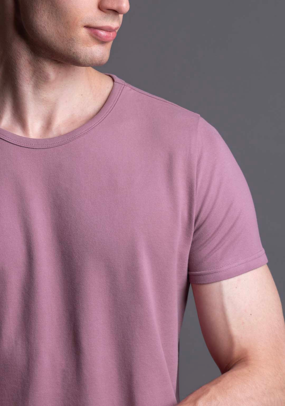 Piqué T-Shirt in Dusky Orchid