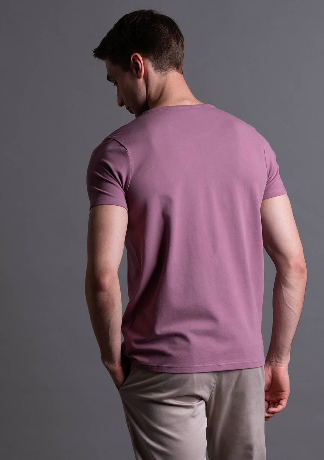 Piqué T-Shirt in Dusky Orchid