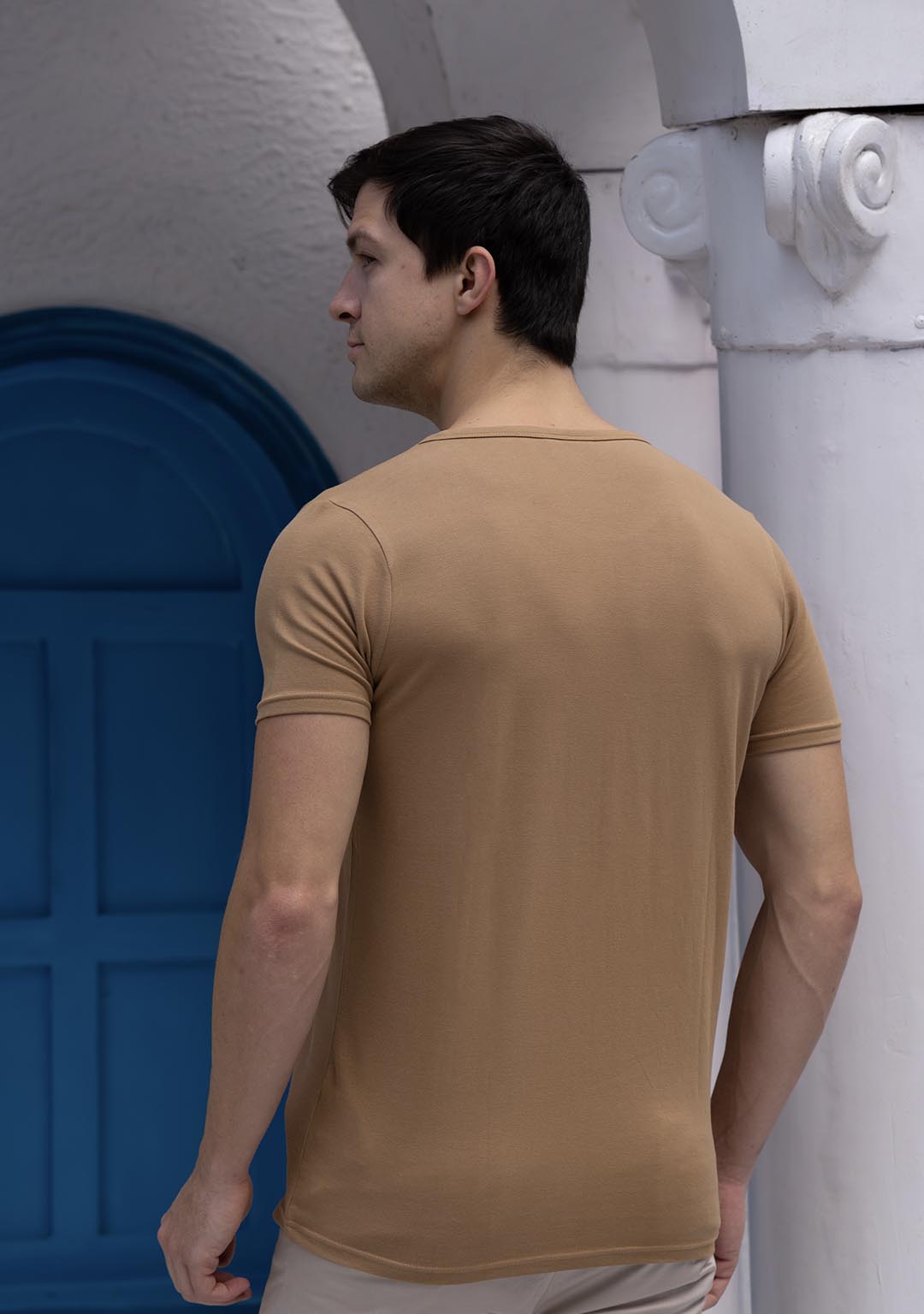 Piqué T-Shirt in Mocha