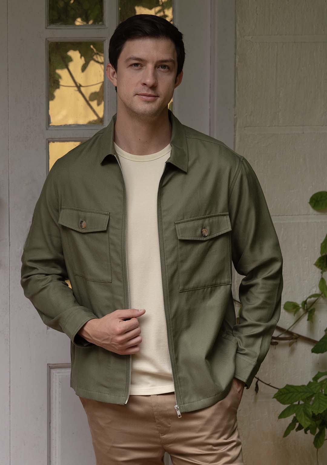 Shacket in Olive