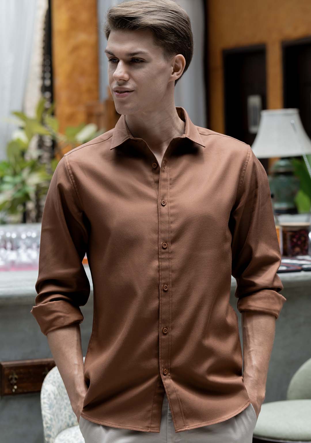 Tencel™ Shirt in Nutmeg