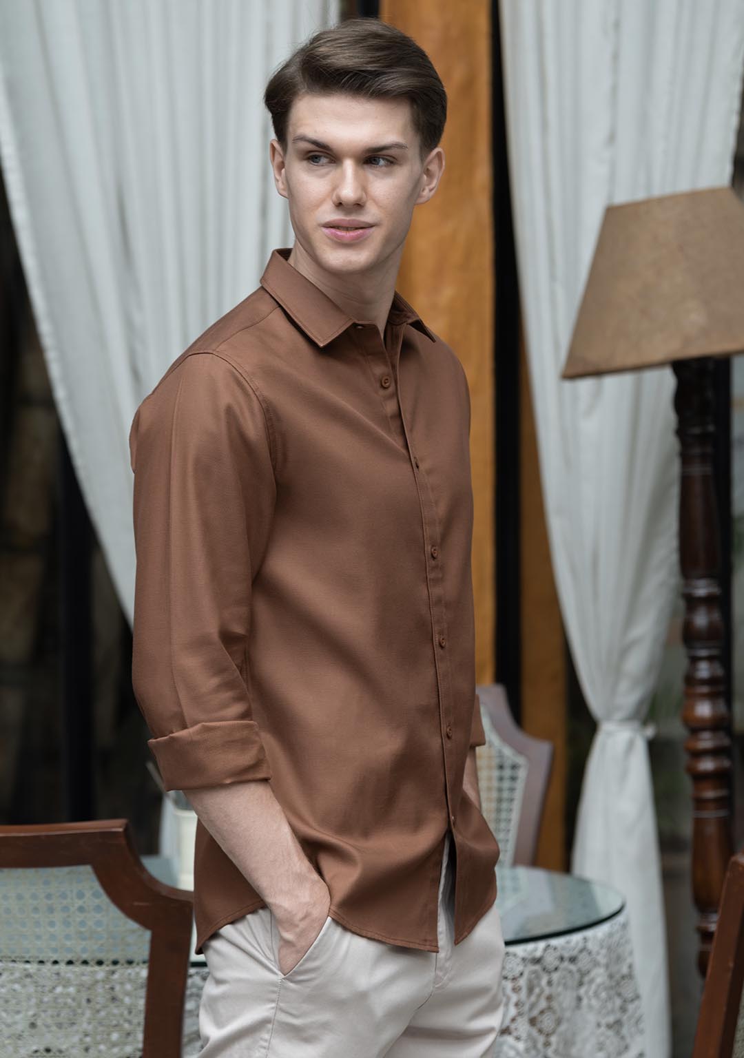 Tencel™ Shirt in Nutmeg