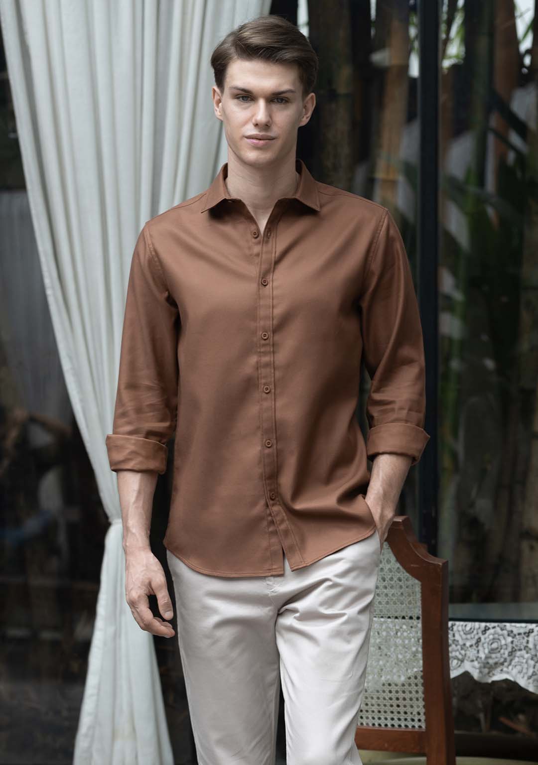 Tencel™ Shirt in Nutmeg