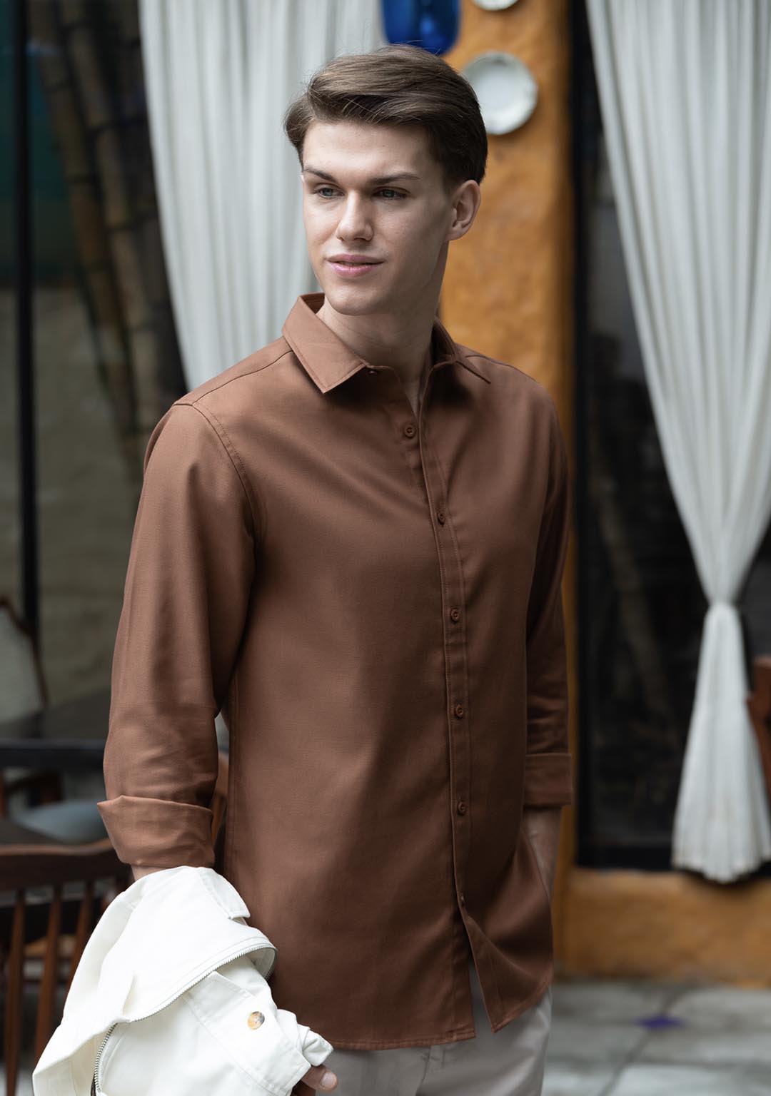 Tencel™ Shirt in Nutmeg