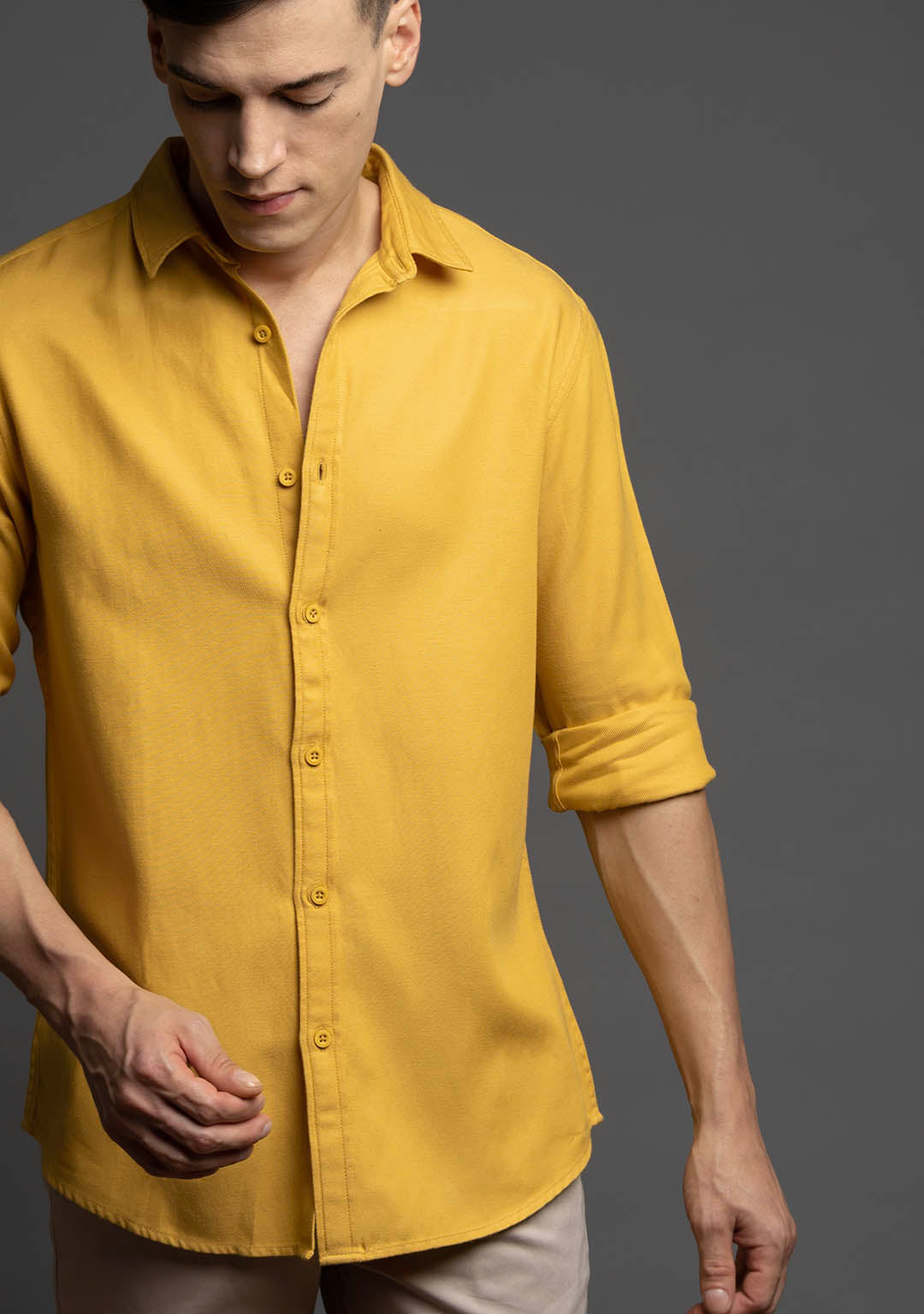 Tencel™ Shirt in Sunset Gold